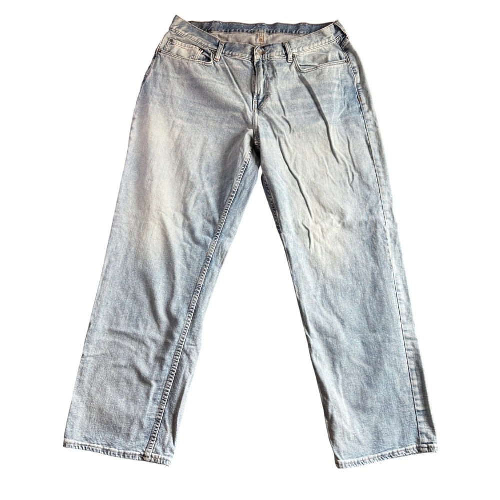 Old‎ Navy Womens Jeans Size 38 x 34 Loose Fit Light Wash Denim Casual Pants